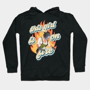 This girl is on fire welder woman groovy gift Hoodie